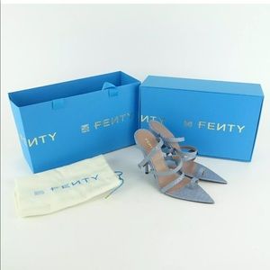 FENTY spiraling sandals 115 in denim blue sz 7